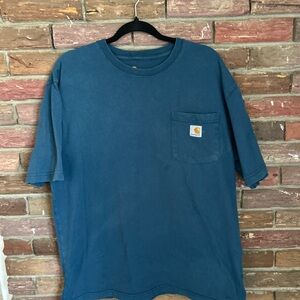 Carhartt Teal Short Sleeve Tee Classic Crew Neck
